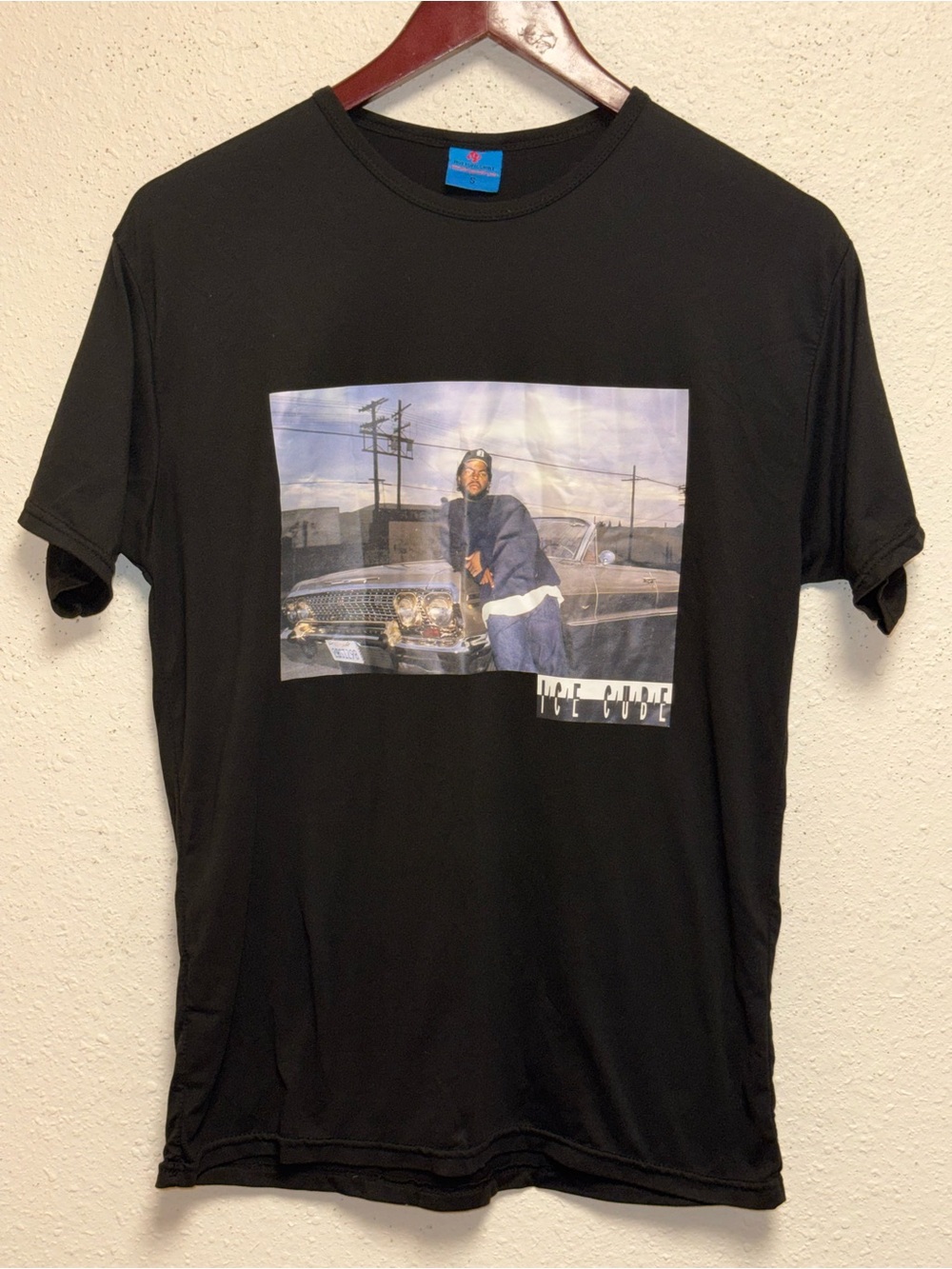 Hot Topic Black Graphic Tee with Vintage Car Photo